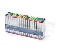COPIC Marker Set de 72 marqueurs à encre à alcool permanente double pointe, pointe fine et large biseautée, rechargeable - Set C