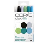 Copic Marqueur Ciao, Kit De 6 "Sea" 0,000000 Noir