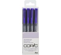 Copic Multiliner Set, Lavender, 4 Fineliners En Différentes Épaisseurs De Trait, Stylos À Dessin Avec Une Pointe Fine Et Une Encre Pigmentée Résistante À L'eau