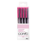 Copic Multiliner Set, Pink, 4 Fineliner in verschiedenen Strichstärken, Zeichen Stifte mit einer feinen Spitze und wasserbeständiger Pigmenttinte
