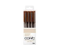 COPIC Multiliner Set, Sepia, 4 Fineliner in verschiedenen Strichstärken, Zeichen Stifte mit einer feinen Spitze und wasserbeständiger Pigmenttinte