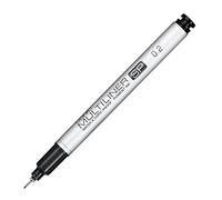 COPIC Multiliner SP 0,2 mm, noir, en aluminium, avec une pointe fine et une encre pigmentée résistante à l'eau