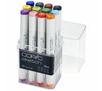 COPIC Sketch double face Pinceau & Ciseau 12, basic