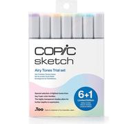 COPIC Sketch double face Pinceau & Ciseau 6+1pcs, tons aériens