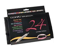 COPIC Sketch Set « Starter Set », 24 pièces en portefeuille, Twin Marker avec une pointe de largeur moyenne et une pointe Brush