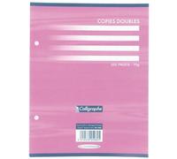 Copies doubles sous film 7000 17x22 cm 200 pages perforées 2 trous grands carreaux 70 g