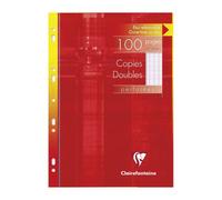 Copies doubles 100 pages séyès 90g format A4 21 x 29,7 cm Metric Clairefontaine - perforées