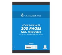 Copies doubles 200 pages séyès format A4 21 x 29,7 cm Conquérant - non perforées