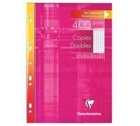 Copies doubles 400 pages petits carreaux format A4 21 x 29,7 cm Metric Clairefontaine - perforées