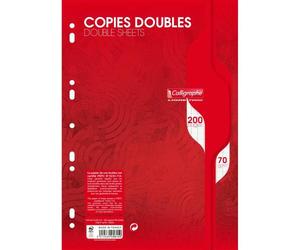 Copies doubles 7000 sous film A4 200 pages perforées grands carreaux 70 g