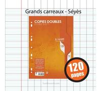 Copies doubles 7000 sous film A4 120 pages perforées grands carreaux 70 g