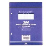 Copies doubles 200 pages seyès 21 x 29,7 cm Conquérant - perforées