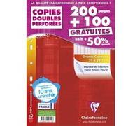 Copies doubles Clairefontaine grands carreaux perforées, A4 G