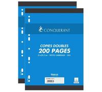 Copies Doubles - CONQUERANT - 200 Pages - A4 - 70g - Petits Carreaux