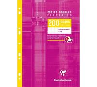 Copies doubles sous étui A4 200 pagesperforées petits carreaux