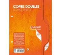 Copies doubles sous film 7000 17x22 cm 120 pages perforées 2 trous grands carreaux 70 g