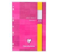 Clairefontaine Copies doubles A4 47122C - 200 pages perforées petits carreaux avec marge papier 90 g