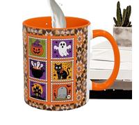 Coppe Di Halloween - Tasses horreur | Tasses gothiques pour femmes | Tasse de sorcière | Tasse en céramique gothique de 380 ml d'isolation thermique pour boissons de thé au café, cuisine de fête