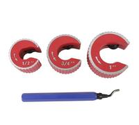 Copper Tubing Cutter Set, 1/2 in 3/4 in 1 in Manual Pipe Cutters for Automobile Brake Lines and Cooling Lines, Metal Tube Cutting Kit with Portable Case