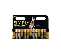 Duracell - Pile Alcaline - AA x 8 - Simply (LR6)