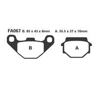Coppia De Plaquettes EBC SFA SFA067 Pour Peugeot 150 Django S 2016-2017