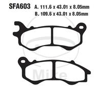 Coppia Pastiglie EBC SFA SFA603 732.35.04 Pour Peugeot Django 50 4T 2015-2017