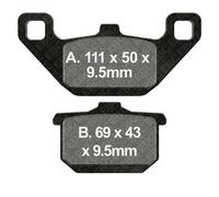 Coppia Pastilles EBC FA085V 737.70.22 KZ LTD TWIN BELT 750 1983-1984
