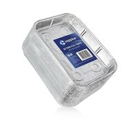 Coppice Mini Barquettes Aluminium 19x13x2,5 cm - Lot de 30 | Jetables, Cuisson, BBQ, Congélation, Four & Friteuse à air | Aluminium Alimentaire Recyclable, Réutilisable