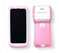 Coque de protection à pare-chocs et protecteur d'écran pour terminal SumUp (Rose)