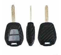 Coque de protection en fibre de carbone pour clé télécommande Isuzu D-MAX Mu-x 2.5, 2 boutons, coque en silicone, résistante aux rayures