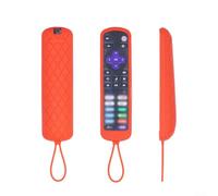 Coque de protection en silicone pour télécommande générale avec corde lumineuse épaisse et résistante aux chocs (rouge)