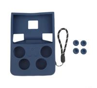 Coque en silicone sur mesure pour ANBERNIC RG 477V, découpes précises pour boutons d'accès, ports et équipements de jeu (bleu foncé)