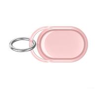 Coque Smart Tag en TPU pour Xiaomi Smart Tag avec barrière étanche amortissement des chocs et mousqueton pour une fixation rapide (rose transparent)