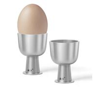 Coquetier BEVO 6 cm, set de 2 pc, argent, acier inoxidable, Zack