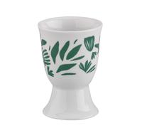 Coquetier Cilio Amici, porcelaine, diamètre 5 x 7 cm, feuilles vertes