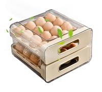 Coquetier de comptoir, boîte de rangement à tiroir | Organisateur de conservation distributeur d'œufs de poule pour plan de travail, réfrigérateur, placard, garde-manger, cuisine