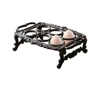 Coquetier en fonte | Coquetier rétro pour comptoir de cuisine | Rangement stable des œufs de style rustique | Organisateur décoratif pour cuisine de ferme, appartement, restaurant, decorac