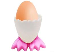 Coquetier en plastique en forme de poule vivante - Passe au micro-ondes - En polypropylène - Compact - Pour le petit déjeuner et les repas légers (rose)