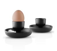 Coquetier NORDIC KITCHEN 11 cm, set de 2 pc, noir, grès, Eva Solo