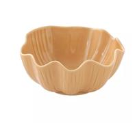 COQUILLAGES Coupelle huitre D13 cm en porcelaine ocre
