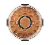 Coquille d'oeuf vidée - Bois Acrylique 34,3x34,3x7,4cm | Plateau rond réversible pour apéritifs | Porte-œufs pour buffet de fête Catering Vacances Pâques Utilisation