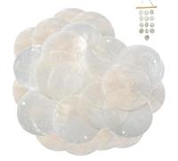 Coquilles de capiz naturelles polies avec trous pré-percés | Coquillage Capiz naturel, coquillages de mer en vrac pour loisirs créatifs, fabrication de bijoux, décoration murale de