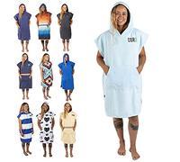 COR Surf Poncho Serviette à Langer avec Capuche et Poche Avant, en Microfibre à séchage Rapide (Bleu Clair - M)