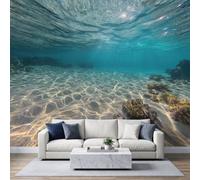 Corail Sous-Marin Papier Peint Photo 350 x 256 cm Murale Panoramique | Photographie Sous-Marine Murale Stickers Intissé pour Cuisine Chambre Salle Salon Décor Fond TV