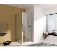 Coral corner shower swing door one-piece half-part myDay EPWS left 75 715-735x2000mm, VB01507520AA1, Cabines de douche: Cadre : Argent mat, Verre : ESG