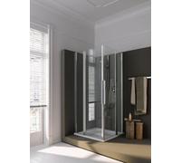 Coral corner shower swing door with fixed panel half myDay EPFS right 80 765-785x2000mm, VB01608020DA1, Cabines de douche: Cadre : Argent poli, Verre : ESG