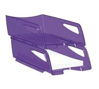 Corbeille à courrier Cep Pro maxi format Happy violet translucide - Lot de 6 G