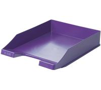 Corbeille à courrier classique A4/C4 empilable, stable, moderne, couleur tendance violet, paquet de 10 pièces