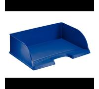Corbeille à courrier Leitz Plus 52190035 plastique bleu avec ouverture latérale superposable format Jumbo