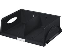 Corbeille à courrier Sorty horizontal A4/C4 405x125x300mm noir Paquet de 4